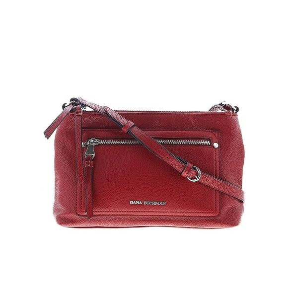 Dana Buchman Merlot Structured Design Adj Strap Vegan Crossbody Bag - Picture 1 of 11